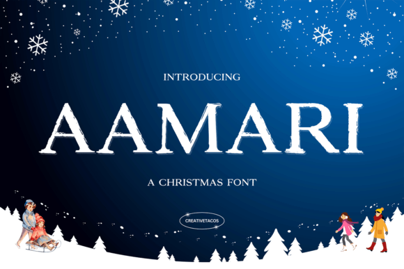 Aamari Christmas Font for Small Business Branding