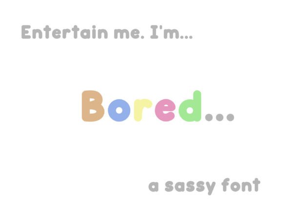 Bored Font: A Chunky, Cute Bubble Display Typeface for Makers