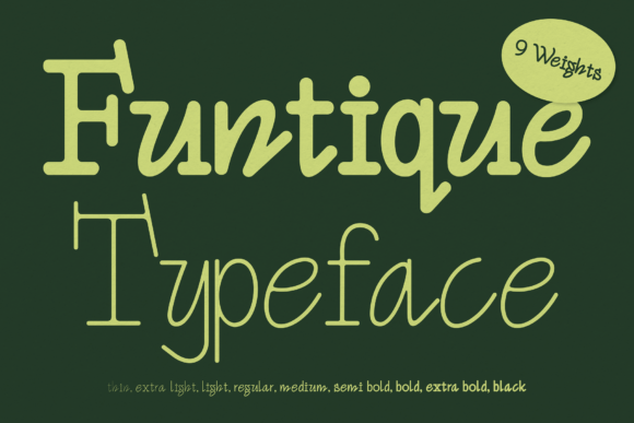 Funtique: A Modern Serif Display Font for Digital Design