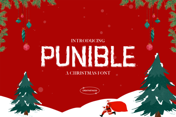Punible: A Festive Display Font for Small Business Branding