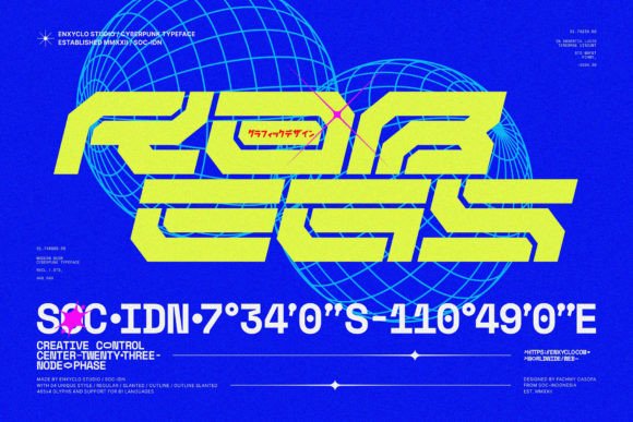 Rabegs: A Cyberpunk Display Font for Bold Digital Identity