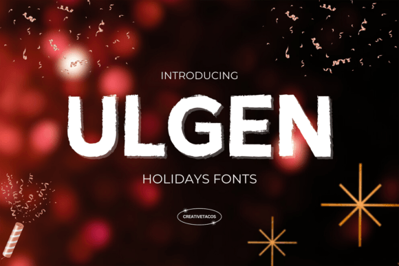 Ulgen: A Bold Brush Display Font for Handmade Holiday Magic