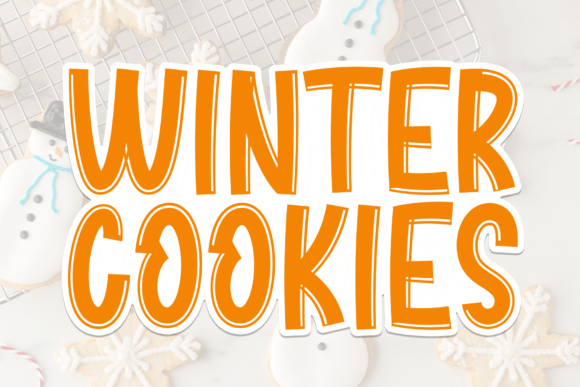 Winter Cookies Font: Festive Display Type for Handmade Creators